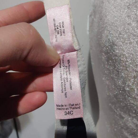 Vintage Victoria Secret Sz 34C Sexy Little Things Blue Pink Bow Balconette Bra - Picture 4 of 7